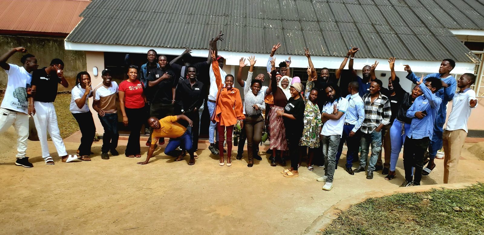 Applicants cheering during scholar selection